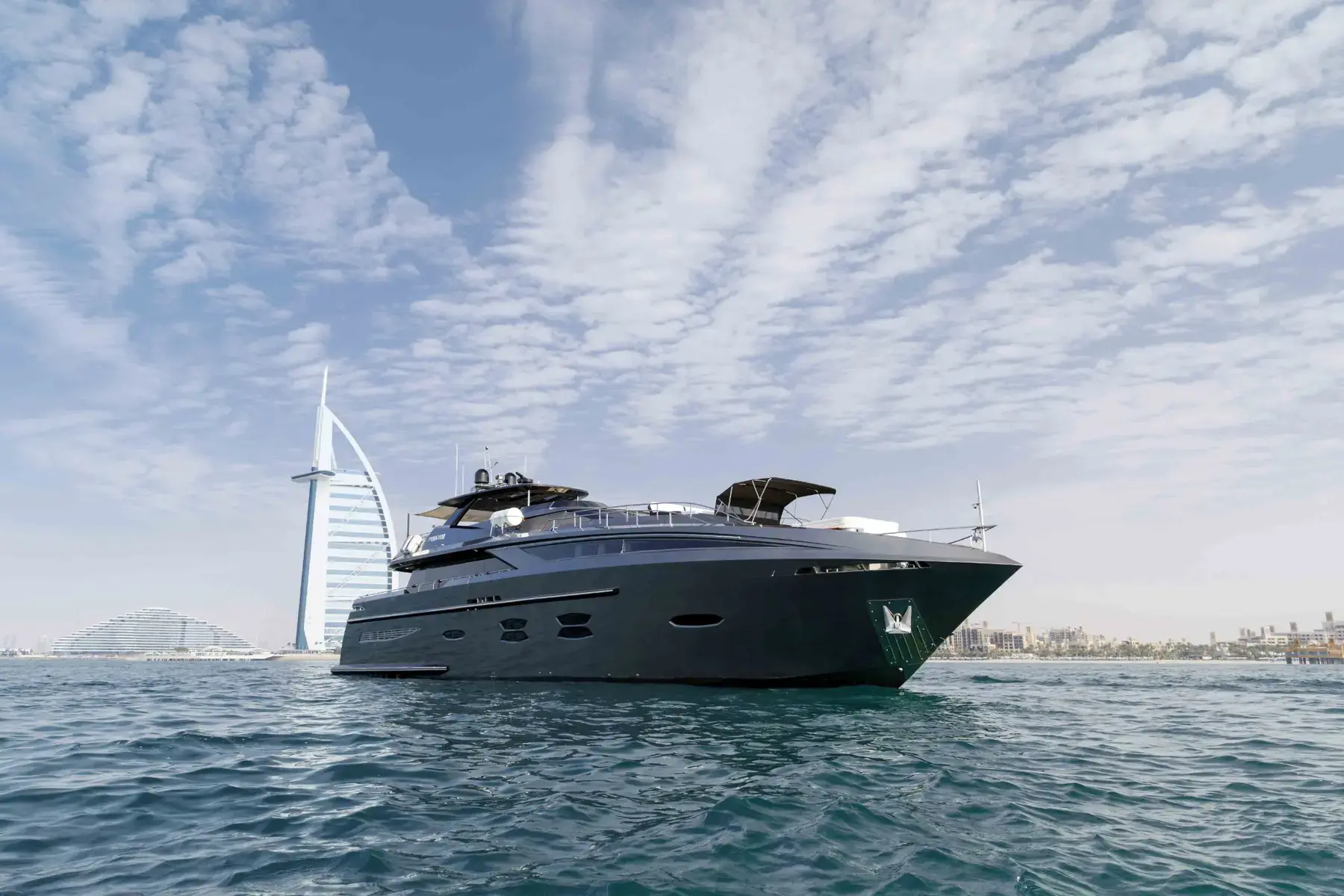 Eclipse, a matte black 115 ft Logos yacht