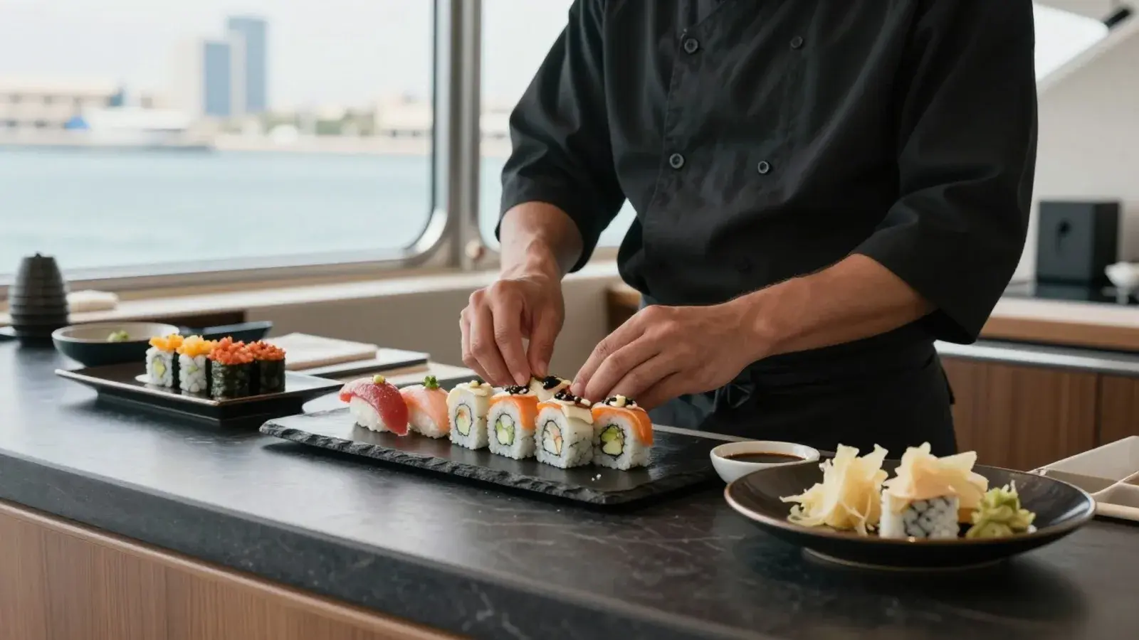 Sushi Menus with a Private Chef on Your Dubai Yacht on a yacht in Dubai