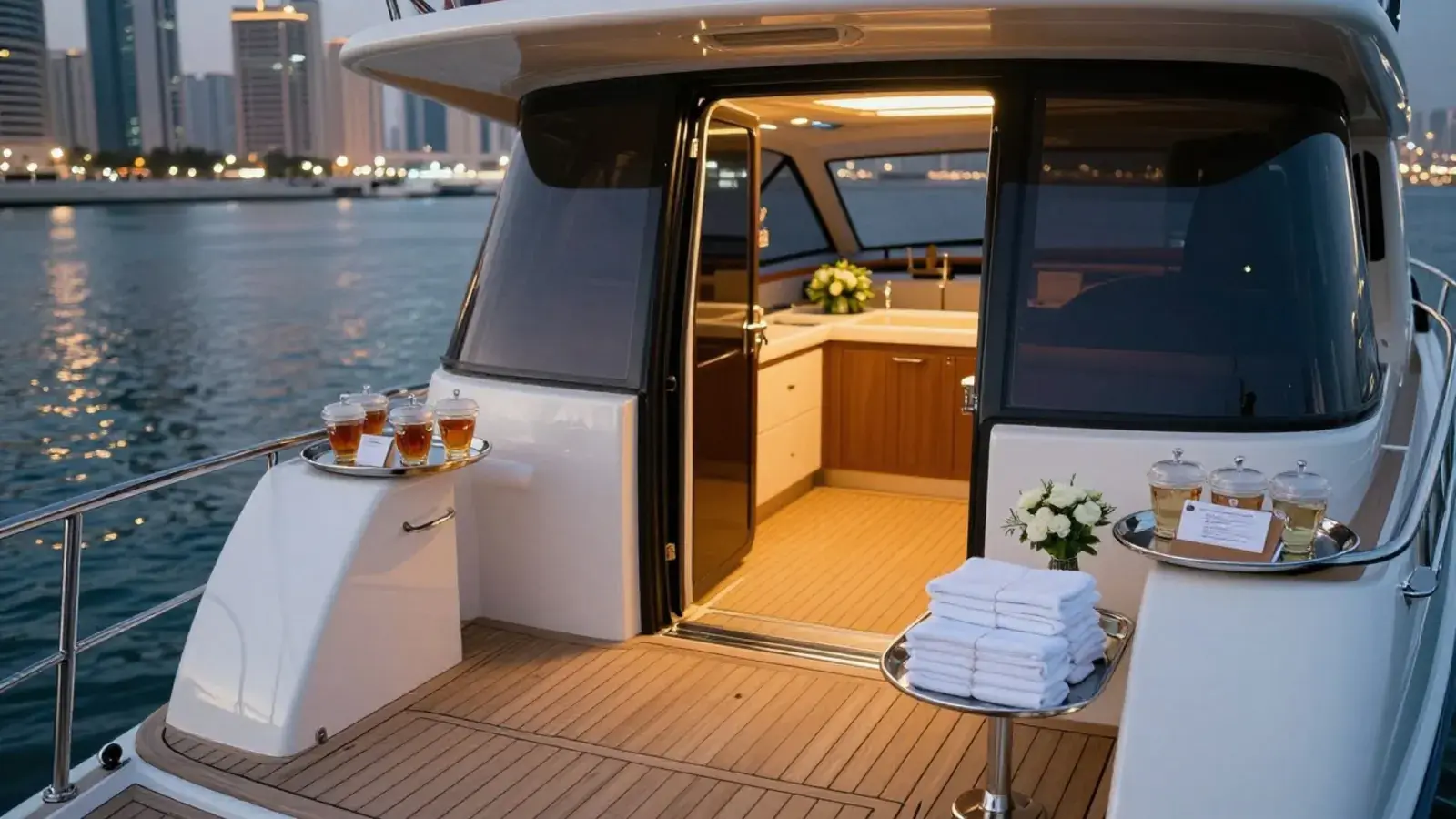 Yacht Hostess Dubai for Private Charters and Events on a yacht in Dubai