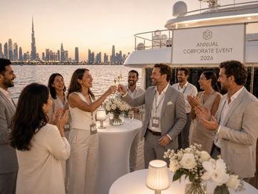 Premium Corporate Yacht Event Package in Dubai main view